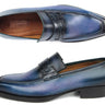 Paul Parkman Men's Blue Patina Handmade Loafers in #color_