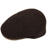 Kangol 504 Stiffened Wool Ivy Cap in Espresso / Camel #color_ Espresso / Camel