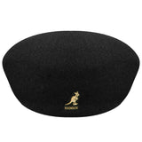 Kangol 504 Wool Ivy Cap in Black / Gold #color_ Black / Gold