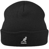 Kangol Acrylic Pull On Double Branded Beanie in Black / White OSFM #color_ Black / White OSFM