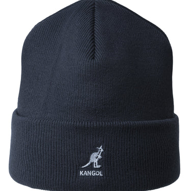 Kangol Acrylic Pull On Double Branded Beanie in Dark Blue OSFM #color_ Dark Blue OSFM