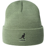 Kangol Acrylic Pull On Double Branded Beanie in Oil Green OSFM #color_ Oil Green OSFM