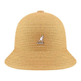 Kangol Braid Casual Bucket Hat in Tan Linen #color_ Tan Linen