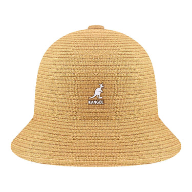 Kangol Braid Casual Bucket Hat in Tan Linen #color_ Tan Linen