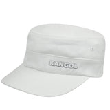 Kangol Cotton Twill Army Cap in White #color_ White