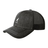 Kangol Distressed Cotton Mesh Hat Baseball Cap in Black OSFM #color_ Black OSFM