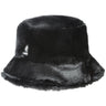 Kangol Faux Fur Bucket Hat in Solid Black #color_ Solid Black