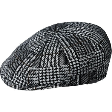 Kangol Pattern Flexfit Cap Cotton Blend Ivy in Black Plaid #color_ Black Plaid