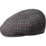 Kangol Pattern Flexfit Cap Cotton Blend Ivy in Grey Plaid #color_ Grey Plaid