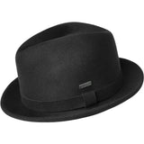 Kangol Polished Player Wool Felt Trilby in Black #color_ Black