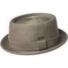 Kangol Polished Pork Pie Wool Felt in Taupe #color_ Taupe