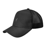 Kangol Seersucker Mesh Trucker Cap in Black OSFM #color_ Black OSFM