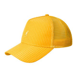 Kangol Seersucker Mesh Trucker Cap in Warm Apricot OSFM #color_ Warm Apricot OSFM