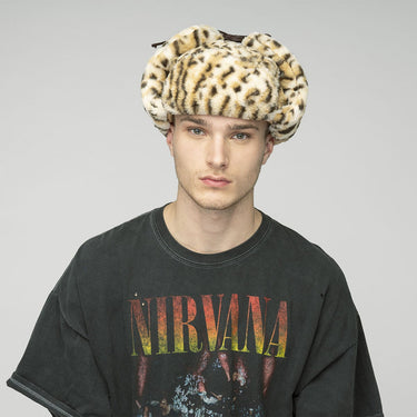 Kangol Snow Leopard Trapper Luxurious Faux Fur in #color_