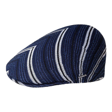 Kangol Tropic Diagonal Stripes 507 Ivy Cap in Navy #color_ Navy