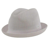 Kangol Tropic Player in White Center Dent Summer Fedora in White #color_ White