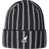 Kangol Twist Stripe Beanie in Black OSFM #color_ Black OSFM