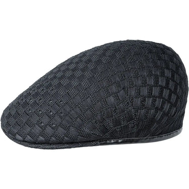 Kangol Ventair Ladder Stitch 507 Vented Ivy Cap in Black #color_ Black