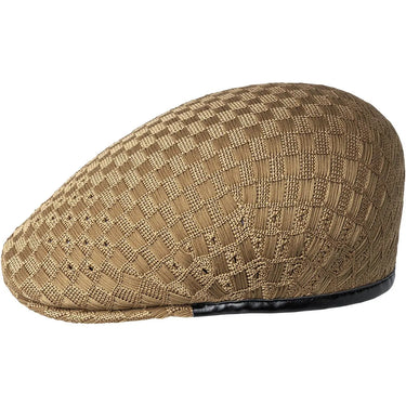 Kangol Ventair Ladder Stitch 507 Vented Ivy Cap in Tan #color_ Tan