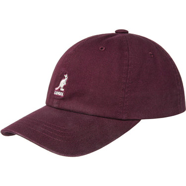 Kangol Washed Baseball Cap Adjustable Leather Backstrap in Cordovan OSFM #color_ Cordovan OSFM