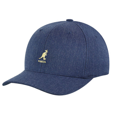 Kangol Wool Flexfit Wool Baseball Cap in Denim #color_ Denim