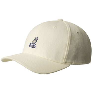 Kangol Wool Flexfit Wool Baseball Cap in White / Navy #color_ White / Navy