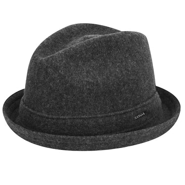 Kangol Wool Player Wool Trilby in Dark Flannel #color_ Dark Flannel