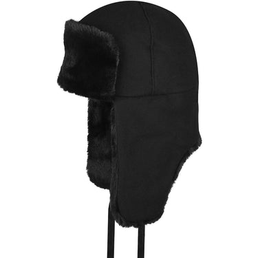 Kangol Wool Ushanka Winter Trapper in Black #color_ Black