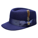 Bruno Capelo Legionnaire OG Solid Colored Wool Dress Cap in Navy #color_ Navy