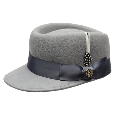 Bruno Capelo Legionnaire OG Solid Colored Wool Dress Cap in Graphite Grey #color_ Graphite Grey