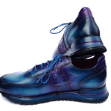 Paul Parkman Men's Turquoise & Purple Patina Sneakers in #color_