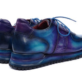 Paul Parkman Men's Turquoise & Purple Patina Sneakers in #color_