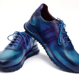 Paul Parkman Men's Turquoise & Purple Patina Sneakers in #color_