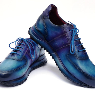 Paul Parkman Men's Turquoise & Purple Patina Sneakers in #color_