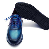 Paul Parkman Men's Turquoise & Purple Patina Sneakers in #color_