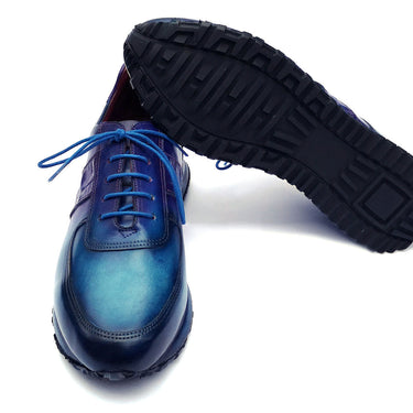 Paul Parkman Men's Turquoise & Purple Patina Sneakers in #color_