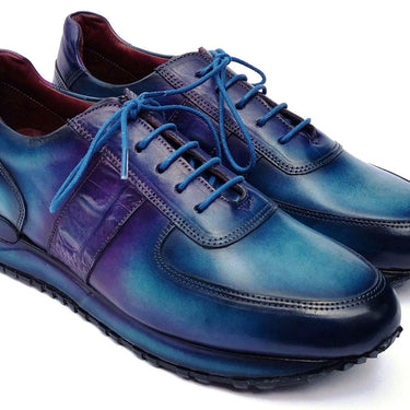 Paul Parkman Men's Turquoise & Purple Patina Sneakers in #color_