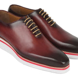 Paul Parkman Men's Smart Casual Wholecut Oxfords Bordeaux in #color_