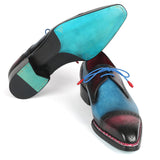 Paul Parkman Norwegian Welted Cap Toe Derby Shoes Blue / Purple in #color_