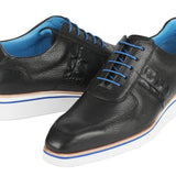 Paul Parkman Men's Casual Shoes Black Floater Leather in #color_