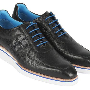 Paul Parkman Men's Casual Shoes Black Floater Leather in #color_