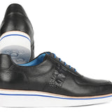 Paul Parkman Men's Casual Shoes Black Floater Leather in #color_