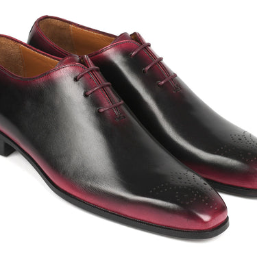 Paul Parkman Black & Red Men's Oxford Shoes in #color_