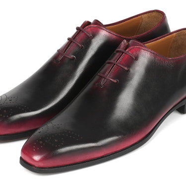 Paul Parkman Black & Red Men's Oxford Shoes in #color_