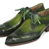 Paul Parkman Goodyear Welted Wingtip Derby Shoes Green in #color_