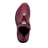 Mauri Bloodshed in Ruby Red Mens Exotic Alligator Casual Sneakers in #color_