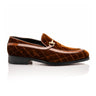 Mauri Allure in Cognac Mens Quilted Velvet / Patent Leather Slip-on Horsebit Loafers in Cognac #color_ Cognac