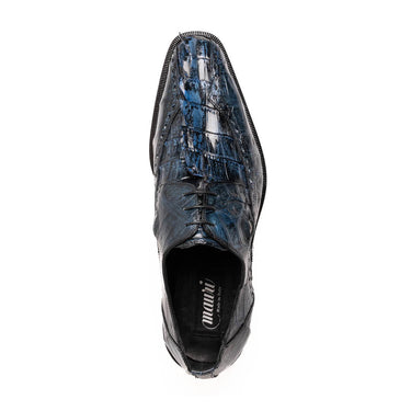 Mauri Borsieri in Night Blue Mens Exotic Crocodile / Hornback Derby Oxfords in #color_