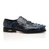 Mauri Borsieri in Night Blue Mens Exotic Crocodile / Hornback Derby Oxfords in Night Blue #color_ Night Blue