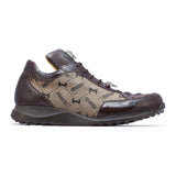 Mauri Carange in Sport Rust / Taupe Mens Ostrich Leg / Hornback Crown / Fabric Sneakers in #color_